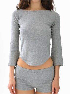 Cou Cou Intimates Rina Long Sleeve in Grey